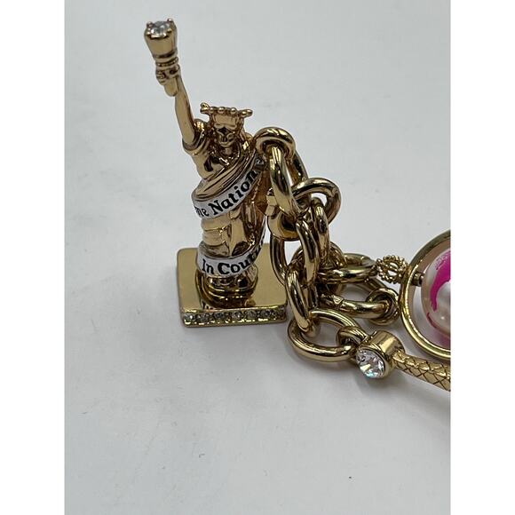 Juicy Couture Statue of Liberty Pink World Globe Eiffel Tower Travel Charms - Picture 6 of 8